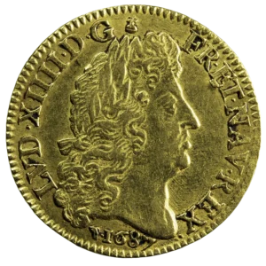 Louis XIV louis à la perruque 1687 Lyon