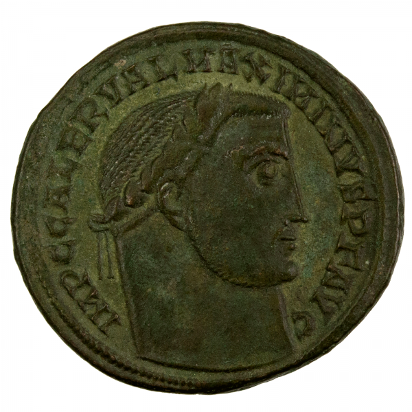 Maximin II follis frappé à Alexandrie