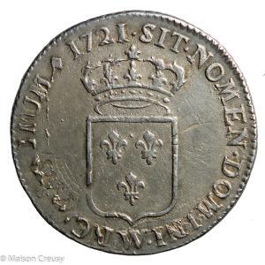 Louis XV Tiers d’écu de France 1721 Lille réformation