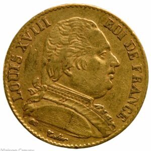 Louis XVIII 20 francs 1815 Rouen