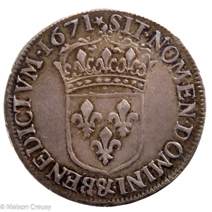 Louis XIV demi écu juvénile 1671 Aix