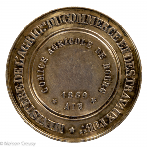 Napoleon III médaille en argent Comite agricole de Bourg 1869