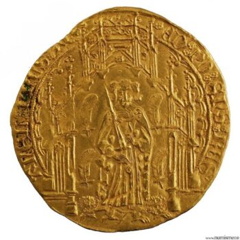 Aquitaine Edouard le prince noir pavillon d'or 2eme émission frappé à Bordeaux