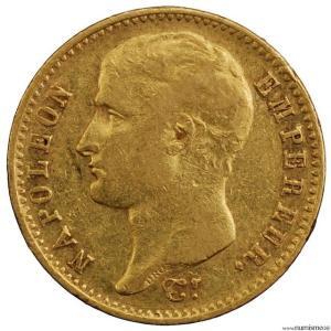 Napoleon I 20 francs tête nue 1807 Paris