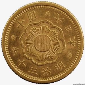 Japon 5 yens année 30 (1897)