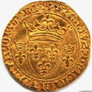 Charles VII Ecu du 3ème type 4ème emission pour Montpellier