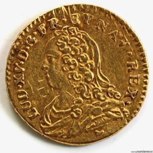 Louis XV 1/2 louis aux lunettes 1730 Limoges