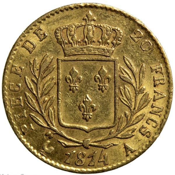 Louis XVIII 20 francs 1814 A