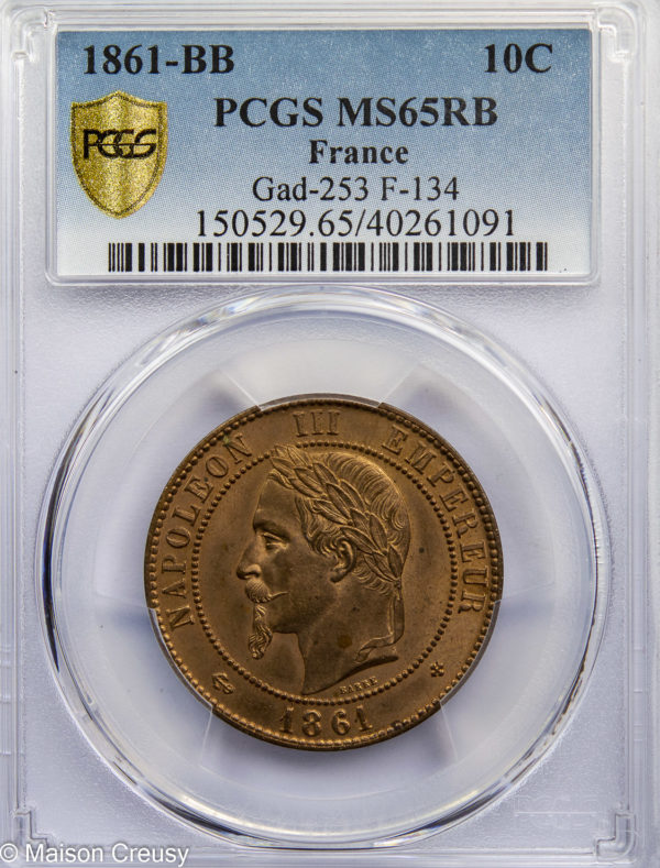 10centimes1861BB-MS65