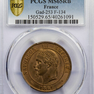 10centimes1861BB-MS65