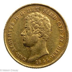 Italy Carlo Alberto 20 lire 1846 Torino