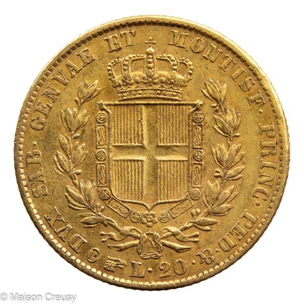 Italy Carlo Alberto 20 lire 1846 Torino
