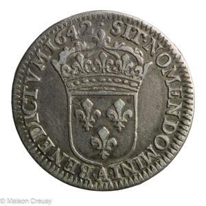 Louis XIII 1/12ème d’écu 1642 Paris