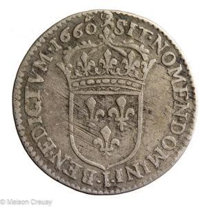 Louis XIV 1/12ème d’écu mèche longue 1660 Limoges