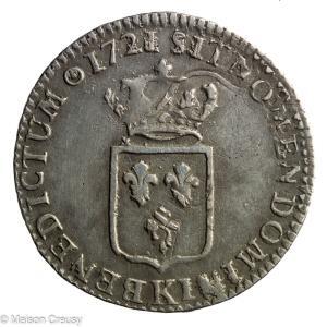 Louis XV 1/6ème d’écu de Franc 1721 Bordeaux