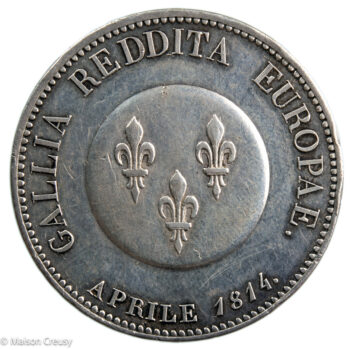 Ange de Paix 1814 module de 5 francs en argent