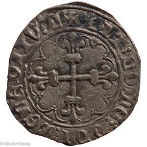 Charles VII Blanc dentillé première émission Chinon