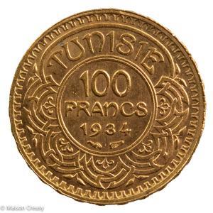 Tunisia 100 francs 1934