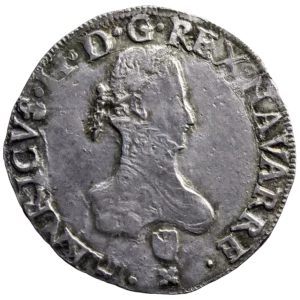Navarre Henri III AR Franc 1581 Saint-Palais mint