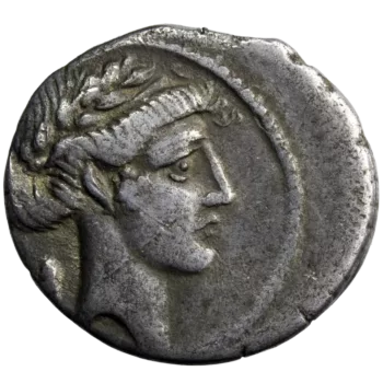 Q. POMPONIUS MUSA DENARIUS 66 CLIO THE MUSE OF History