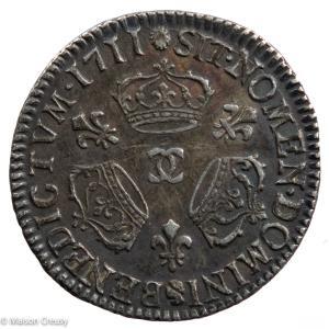 Louis XIV 1/10 écu aux 3 couronnes 1711 Besançon