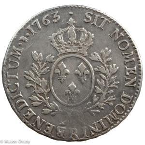 Louis XV écu au bandeau 1763 Orléans