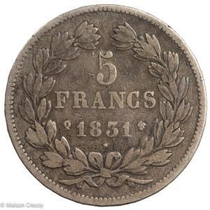 Louis Philippe 5 francs 1831 Perpignan