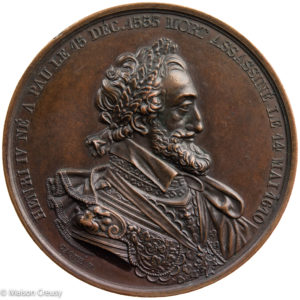 Medal death of Duc du Berry Reverse Henri IV