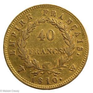 Napoleon I 40 francs 1810 Lille