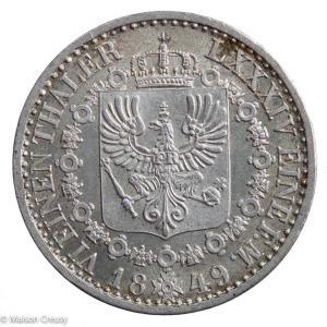 Allemagne Prusse 1/6 Thaler 1849 A