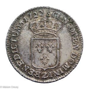 Louis XV Tiers d’écu de France 1722 Grenoble