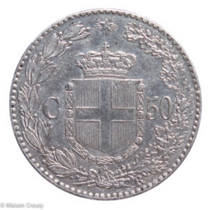 Italie Umberto 50 centesimi 1892 R