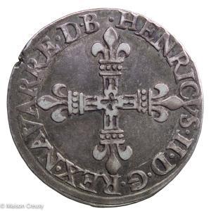 Bearn Henri II Quart écu 1586