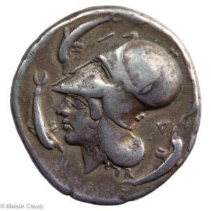 Corinth AR stater with dolphin