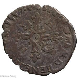 Henri II douzain du Dauphiné aux croissants 1557 Grenoble