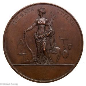 Louis XVIII AE medal arts utiles