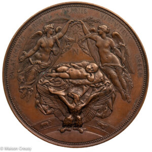 Second Empire CU medal berceau du prince 1856