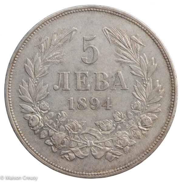 Bulgaria AR 5 Leva 1894