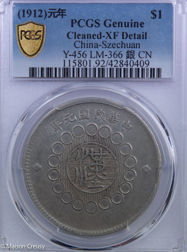 Etr-ChinaSzechuanDollar1912-PCGSCleaned-1