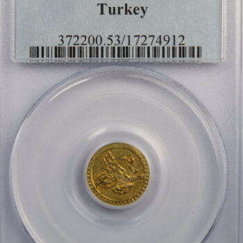 Turquie Mahmud II ¼ Zeri Mahbub 1223 AH RY 5 PCGS AU53