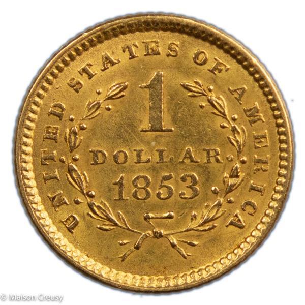 USA AV dollar 1853
