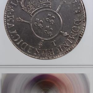 Louis XIV Ecu aux insignes 1701 Nantes NGC AU55