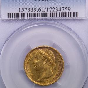 Napoléon I 20 francs 1812 Paris PCGS MS61