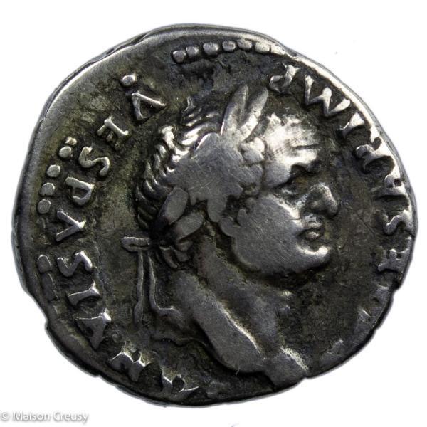 Titus as Caesar AR Denarius struck under Vespasian 77-78 AD