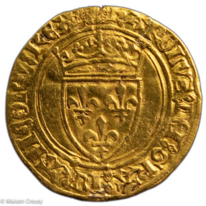 Charles VII AV 1/2 ecu d'or Rouen mint