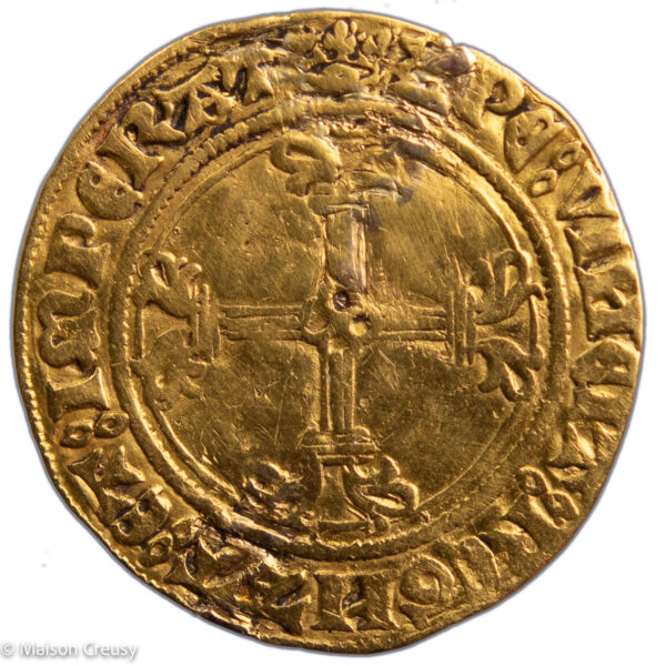 Charles VII AV 1/2 ecu d'or Rouen mint