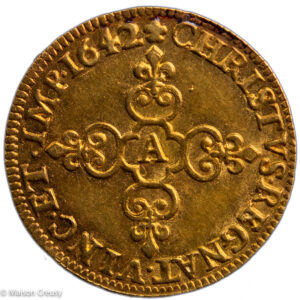 Louis XIII écu d’or au moulin 1642 Paris