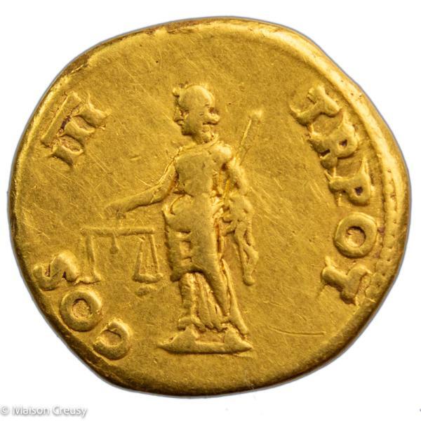 Vespasian AV aureus Lugdunum mint 71 AD