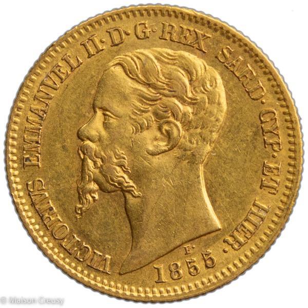 EtrOr-ItalieSardaigne20lire1855-1
