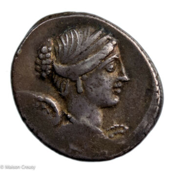 Carisia denier frappé en -46